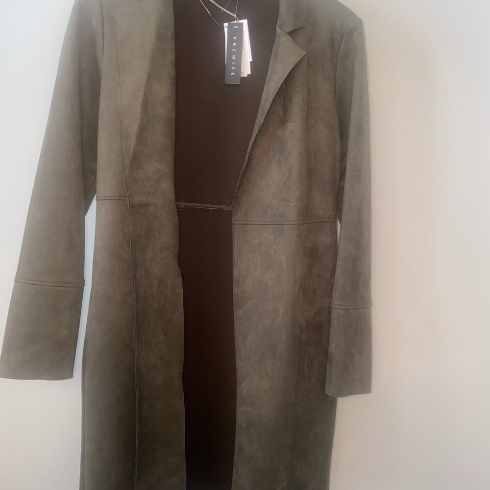 Suede  Trench Jacket